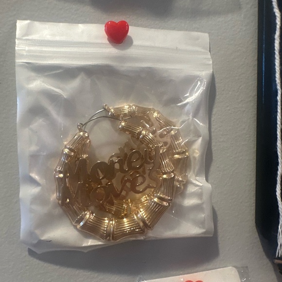 “ Money Moves “ gold door knocker hoops - Picture 6 of 6